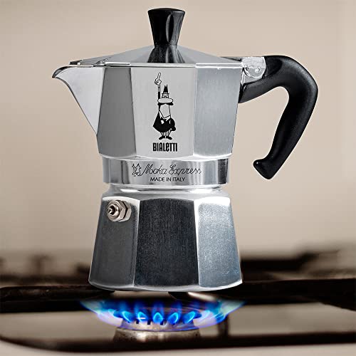 Bialetti Moka Express Kaffeebereiter, Aluminium, für 9 Tassen, 420 ml, silberfarben