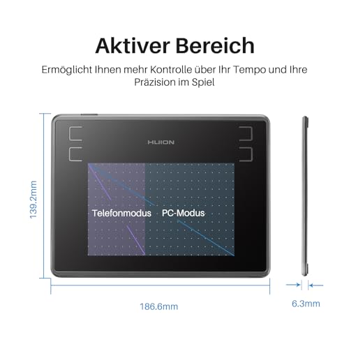 HUION Inspiroy H430P Grafiktablett, 4.8x3 Zoll