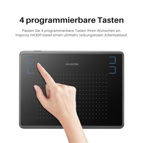 HUION Inspiroy H430P Grafiktablett, 4.8x3 Zoll