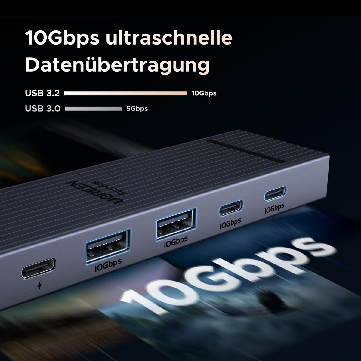 UGREEN Revodok Pro 106 10Gbps USB C Hub HDMI 4K@60Hz USB C Adapter