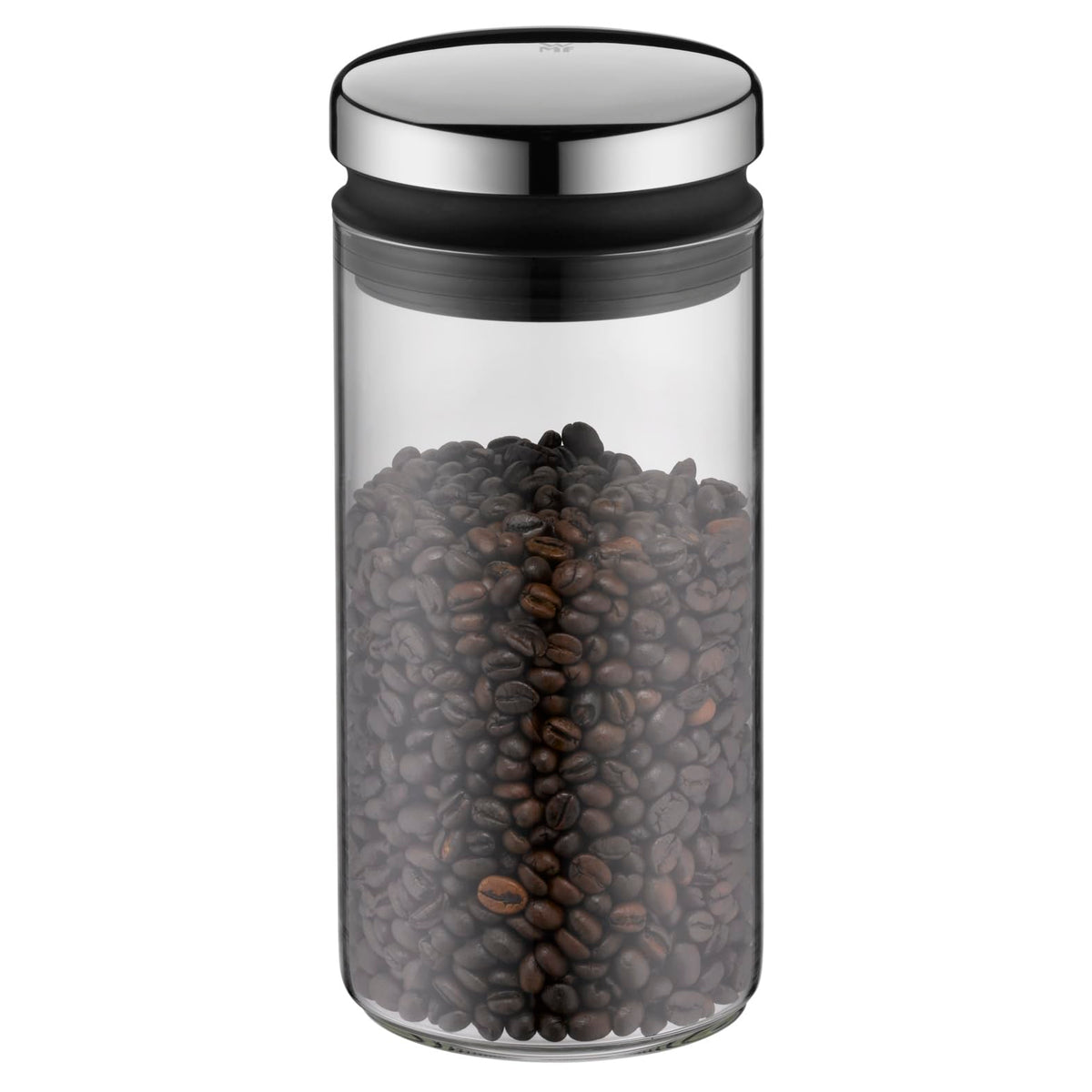 WMF Depot Vorratsdose Glas 1l, Höhe 21,5 cm, Kaffeebohnen Behälter, Kaffeedose, Vorratsglas mit Deckel, Müslidose, Frischhaltedose mit große Einfüllöffnung