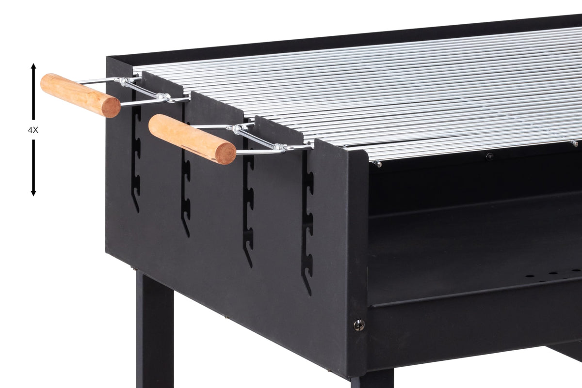 Tarrington House Holzkohlegrill Brigida, Stahl, 2 höhenverstellbare Roste, mit Räder, schwarz