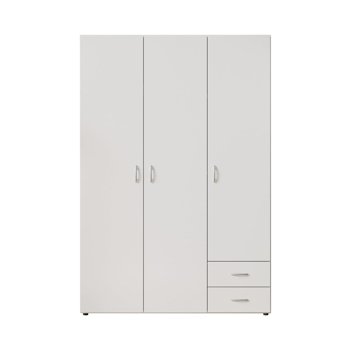 BASE Kleiderschrank Schrank Drehtürenschrank in Weiß 120 x 177 x 52 cm