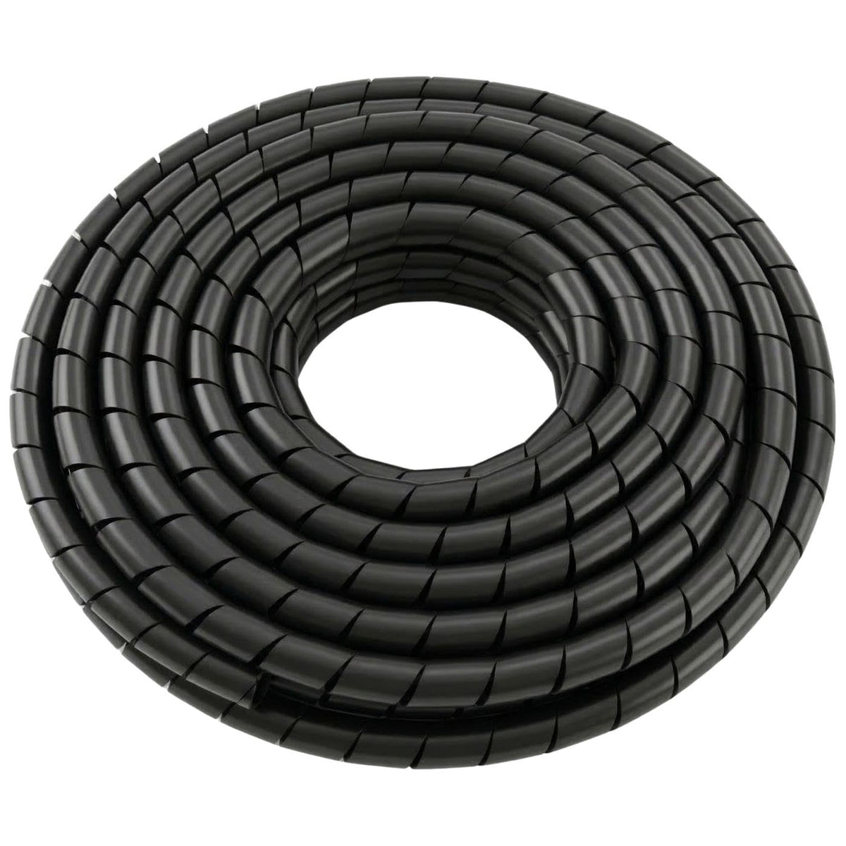 Lumonic Spiralkabelschlauch schwarz 5m I 12mm Spiralband für Kabel mit 9-65mm Durchmesser I Flexibler Kabelschlauch-Schutz für Private & industrielle Zwecke