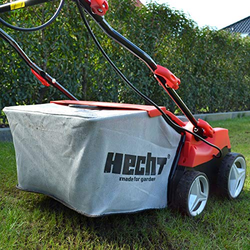 HECHT Elektro-Vertikutierer 1999 Rasen-Lüfter (2000 W, inkl. 2 Walzen, 3-fach höhenverstellbar -10 bis +5 mm, 45 L Fangkorb)