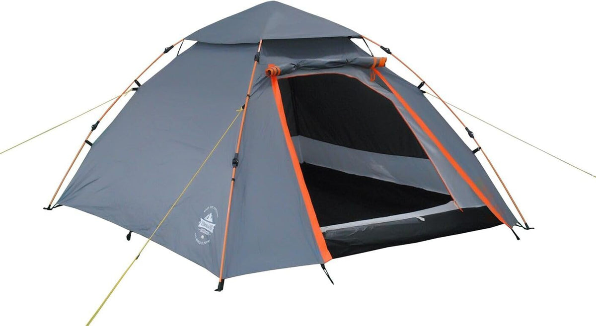 Lumaland Pop Up Camping Zelt | 2-3 Personen Kuppelzelt 215 x 195 x 120 cm| 4 Jahreszeiten Igluzelt | Outdoor Trekking & Festival Wurfzelt | Leicht, Wasserdicht & Robust | Aufbau simpel, schnell