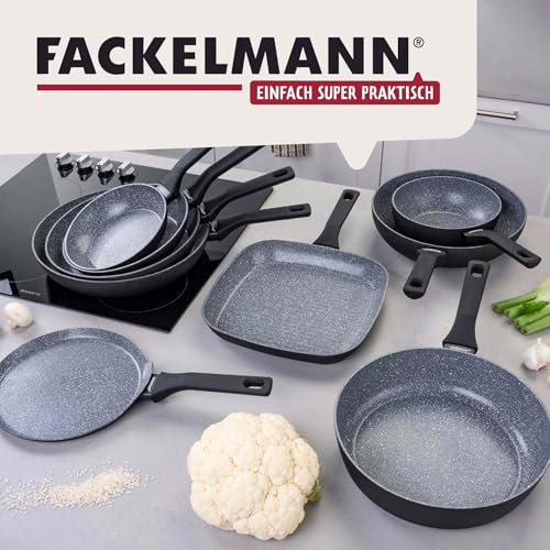 Fackelmann Bratpfanne Cosmo – Ø 28 cm aus gepresstem Aluminium, PFAS-freie Excilon Ceramic Beschichtung, Soft-Touch Griff, Reinigung per Hand