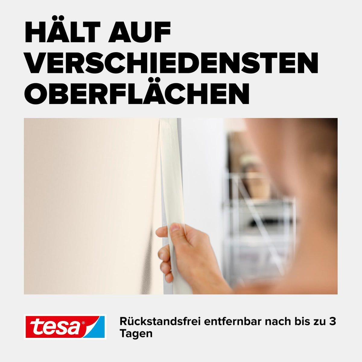 tesa tesakrepp 4323 Basic im 6er Pack - Elastisches Allzweck-Malerband für alle gängigen Malerarbeiten - hellbeige - 6 Rollen je 50 m x 50 mm