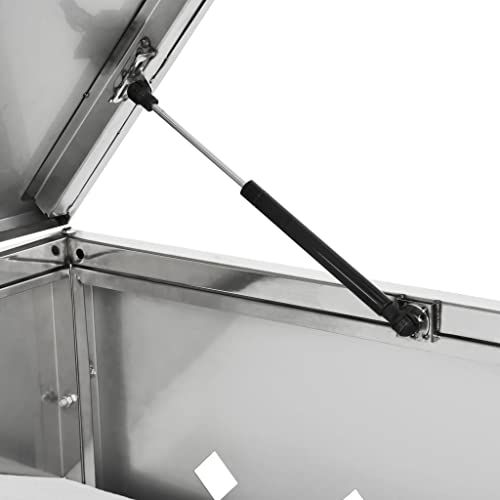 vidaXL Mülltonnenbox für 3 Tonnen Müllbox Mülltonnenverkleidung Mülltonne Mülltonnenbox Müllcontainer Gerätebox 240L Edelstahl Silbern