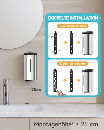 AIKE Automatischer Wand-Seifenspender, Für Bad Und Restaurant, AK1205E