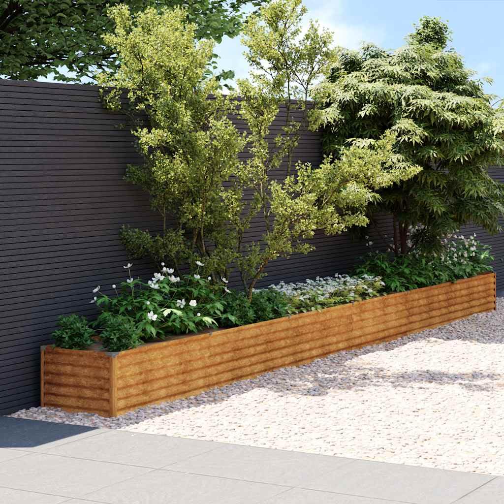 vidaXL Garten-Hochbeet 580 x 50 x 36 cm Cortenstahl