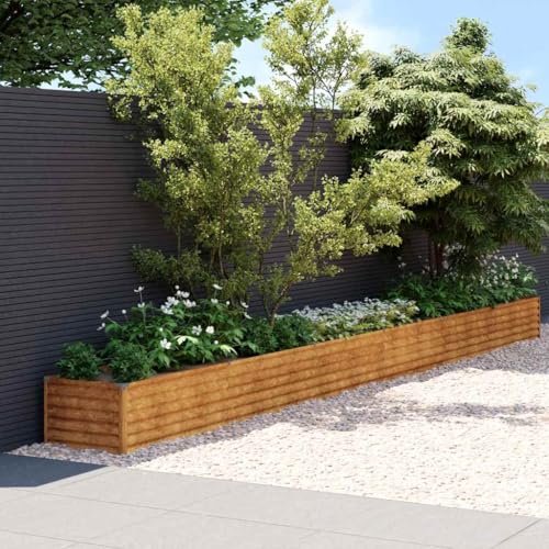 vidaXL Garten-Hochbeet 580 x 50 x 36 cm Cortenstahl