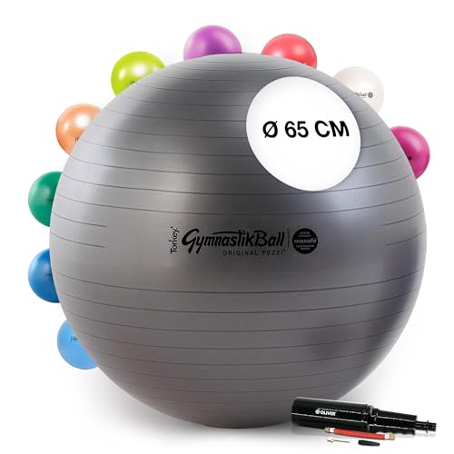 Pezziball Gymnastikball MAXAFE (anti-burst) 65 cm GRAU