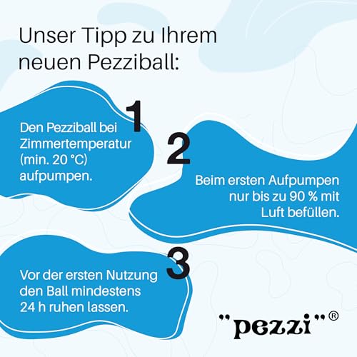 Pezziball Gymnastikball MAXAFE (anti-burst) 65 cm GRAU
