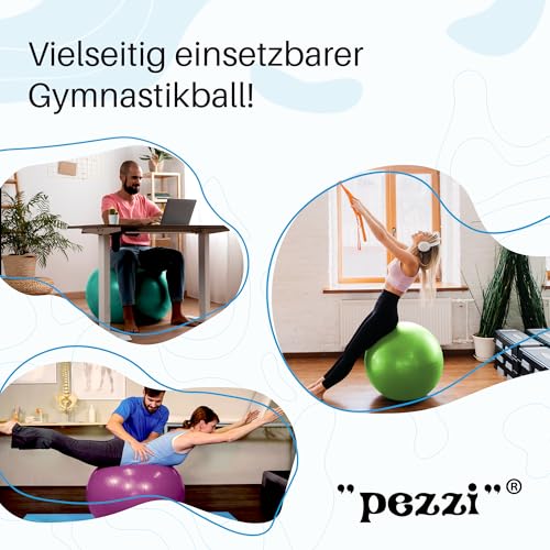 Pezziball Gymnastikball MAXAFE (anti-burst) 65 cm GRAU