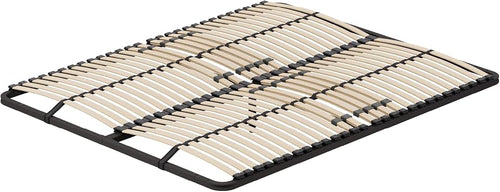 i-flair Grace Lattenrost 140x200 cm, extra stabil, Metallrahmen, 56 Schichtholz-Federleisten, 12-Fach Härtegradverstellung, Mittelgurt & Mittelzone, hohe Belastbarkeit bis 300 kg – EN 1725 geprüft