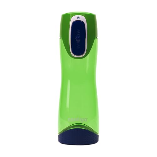 Contigo Trinkflasche Swish Autoseal große BPA-freie Kunststoff Wasserflasche, auslaufsicher, für Sport, Fahrrad, Joggen, Wandern, 500 ml, Citron