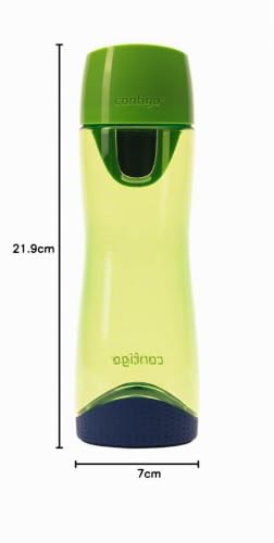 Contigo Trinkflasche Swish Autoseal große BPA-freie Kunststoff Wasserflasche, auslaufsicher, für Sport, Fahrrad, Joggen, Wandern, 500 ml, Citron