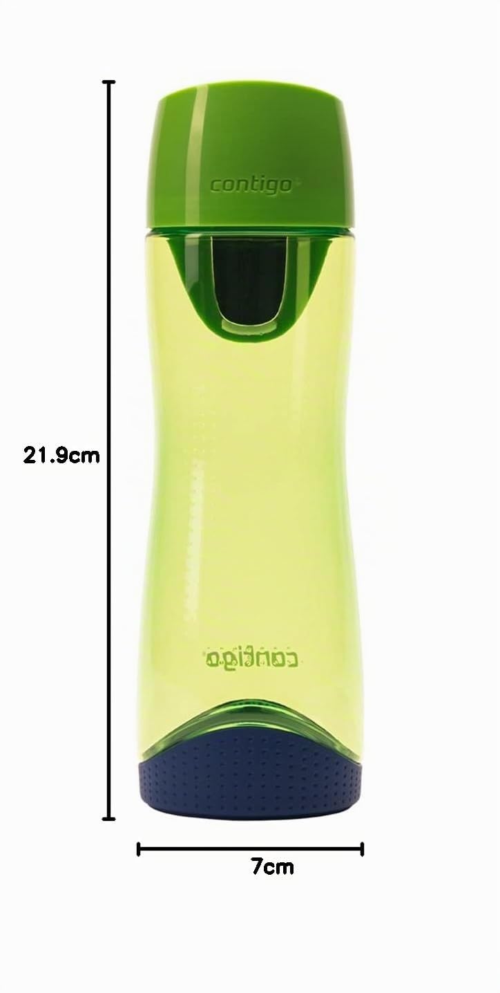 Contigo Trinkflasche Swish Autoseal große BPA-freie Kunststoff Wasserflasche, auslaufsicher, für Sport, Fahrrad, Joggen, Wandern, 500 ml, Citron