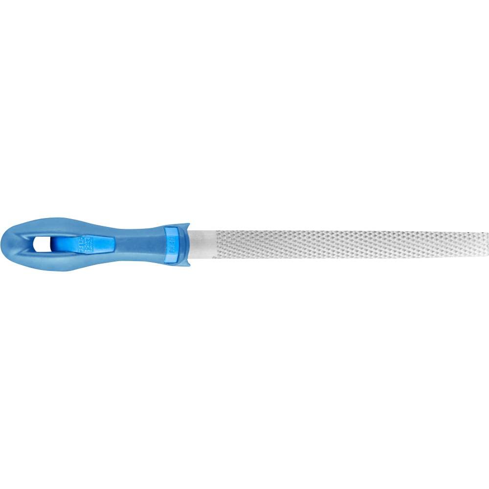 PFERD TOOLS Halbrunde Holzraspeln, 200mm, halbrunde, spitz zulaufende Feile, Raspelhieb H1 auf zwei Seiten, inkl. Ergonomie-Feilenheft, 11233206 – speziell für die grobe Zerspanung und zum Schruppen