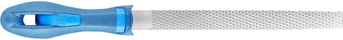 PFERD TOOLS Halbrunde Holzraspeln, 200mm, halbrunde, spitz zulaufende Feile, Raspelhieb H1 auf zwei Seiten, inkl. Ergonomie-Feilenheft, 11233206 – speziell für die grobe Zerspanung und zum Schruppen