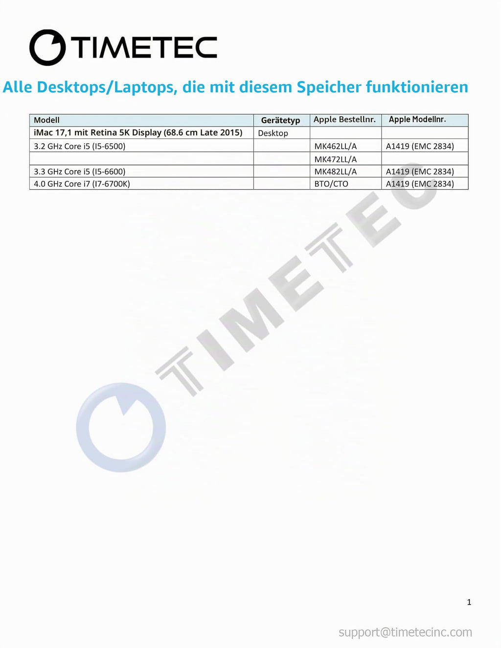 Timetec 16GB KIT(2x8GB) kompatibel für Apple iMac Ende 2015(27 Zoll mit Retina 5K Display) DDR3L 1867MHz/1866MHz PC3L-14900 2Rx8 CL13 1.35V 204 Pin SODIMM Speichermodul MAC RAM Upgrade für iMac 17,1