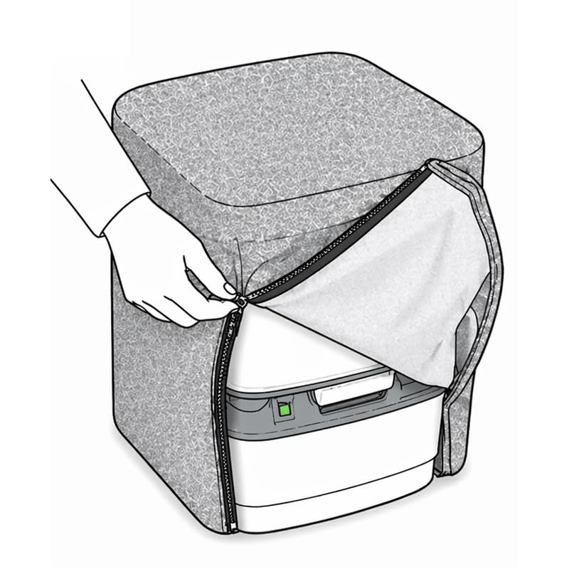 Stoffhocker für Thetford Porta Potti 145/345 mit Polster
