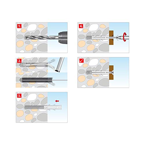 TOX Spreizdübel Barracuda 6 x 30 mm, Dübel für Vollbaustoffe, 100 % Nylon, 100 Stück, 013100041