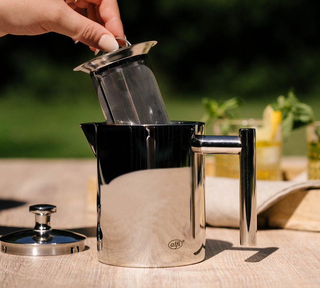 alfi TEA POT II Teekanne 0,60 l, Edelstahl, mit Siebeinsatz