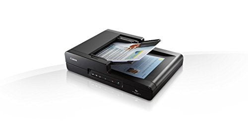 Canon DR-F120 imageFORMULA Flachbett- und Duplex Einzugsscanner (DIN-A4, Farbe, 2.400 DPI, 50 Blatt ADF, 20 Seiten/Min, PDF durchsuchbar, OCR, Software, Twain, schwarz)