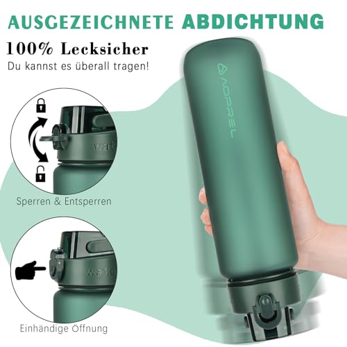 AOPREL Trinkflasche 1L Tritan BPA-Frei Wasserflasche Mit Filter