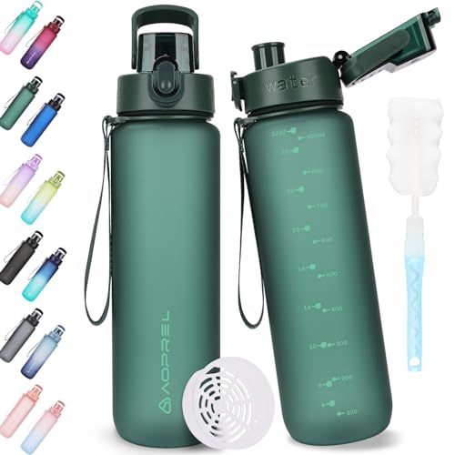 AOPREL Trinkflasche 1L Tritan BPA-Frei Wasserflasche Mit Filter