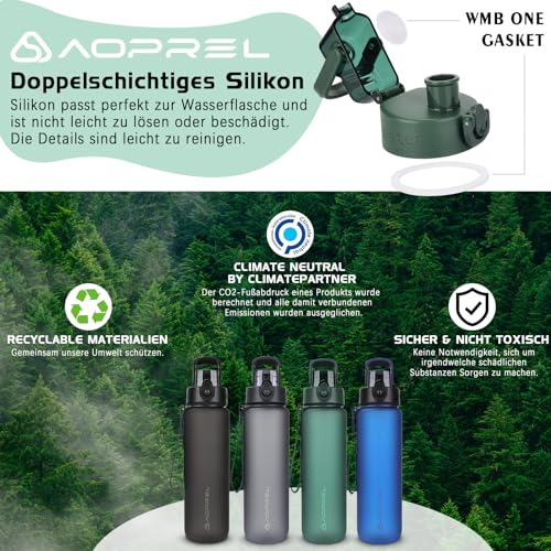 AOPREL Trinkflasche 1L Tritan BPA-Frei Wasserflasche Mit Filter