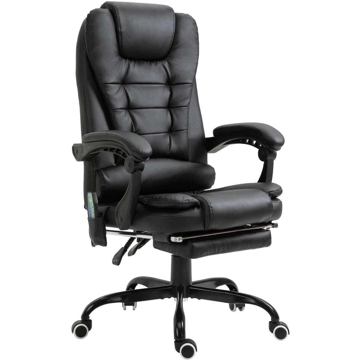 Vinsetto Bürostuhl mit Massagefunktion Ergonomischer Chefsessel, Schwarz