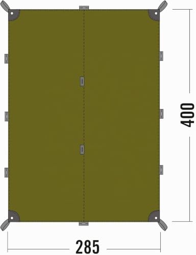 Tatonka Tarp 4 Simple (285 x 400 cm) - Leicht, reißfest, wasserdicht - Mit verstärkten Eckpunkten, Abpsannschlaufen und Ösen - Inklusive Abspannleinen und Packbeutel