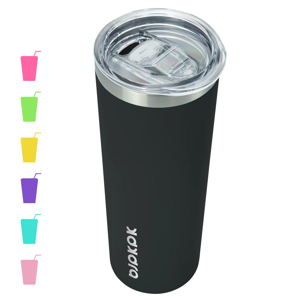 BJPKPK 600 ml Becher mit Deckel und Strohhalm Isolierter Reise Kaffeebecher