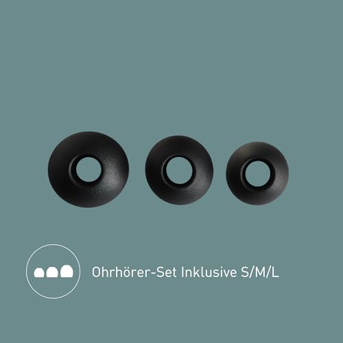 Panasonic RP-HJE125E-K Ergofit In-Ear-Kopfhörer mit kraftvollem Klang, bequemem rutschfestem Sitz und 3 Größen von Ohrstöpseln, schwarz