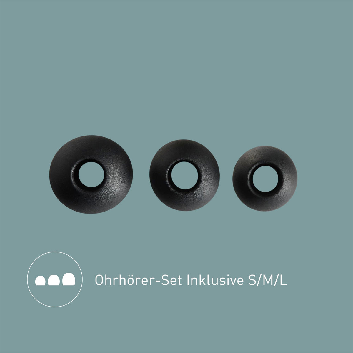 Panasonic RP-HJE125E-K Ergofit In-Ear-Kopfhörer mit kraftvollem Klang, bequemem rutschfestem Sitz und 3 Größen von Ohrstöpseln, schwarz
