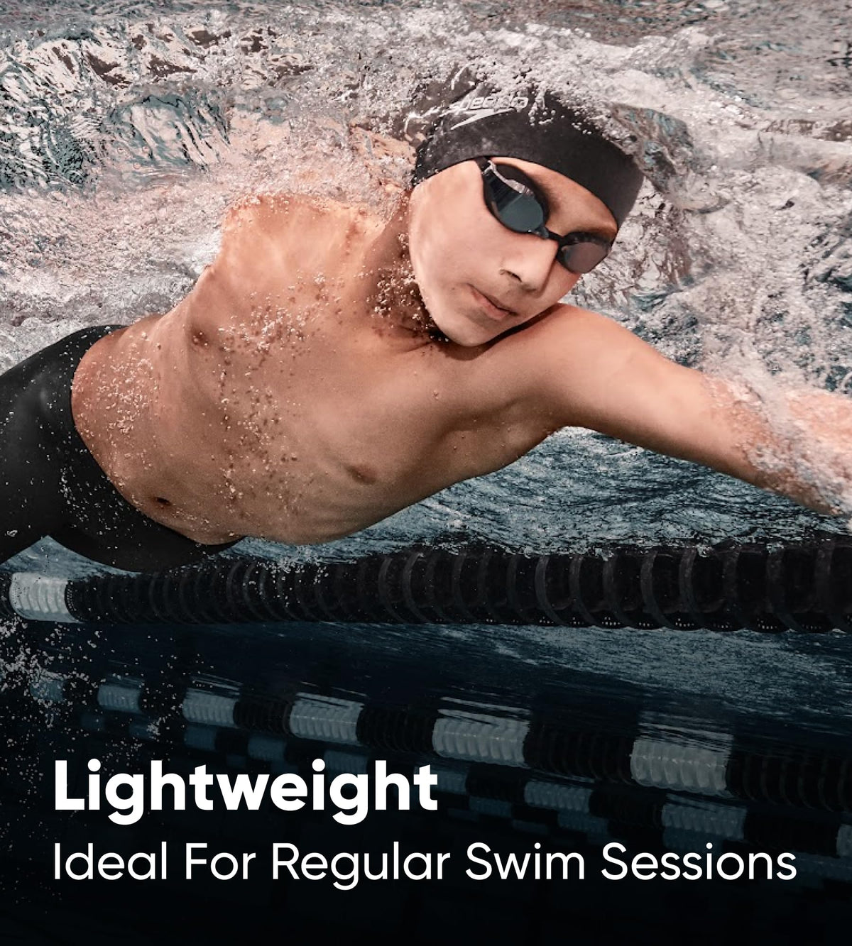 Speedo Unisex Plain Moulded Silicone Swiming Cap