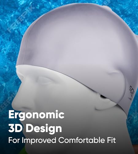 Speedo Unisex Plain Moulded Silicone Swiming Cap