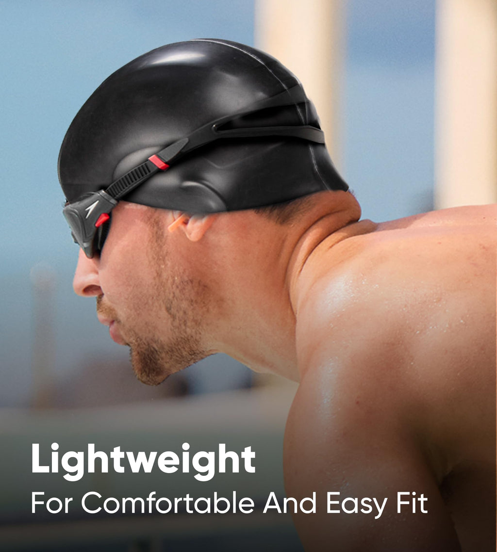Speedo Unisex Plain Moulded Silicone Swiming Cap