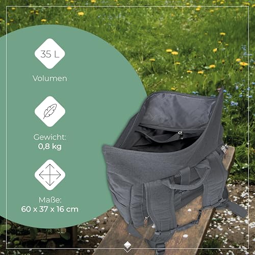 Travelite Rolltop Handgepäck Rucksack BASICS, 60 cm, 35 Liter