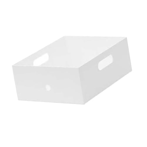Cryfokt Datei-Organizer-Box, Dokumentenaufbewahrungsbehälter mit Zwei Griffen, Schreibtisch-Organizer-Box mit Griffen für die Organisation von Bürobedarf und Zuhause
