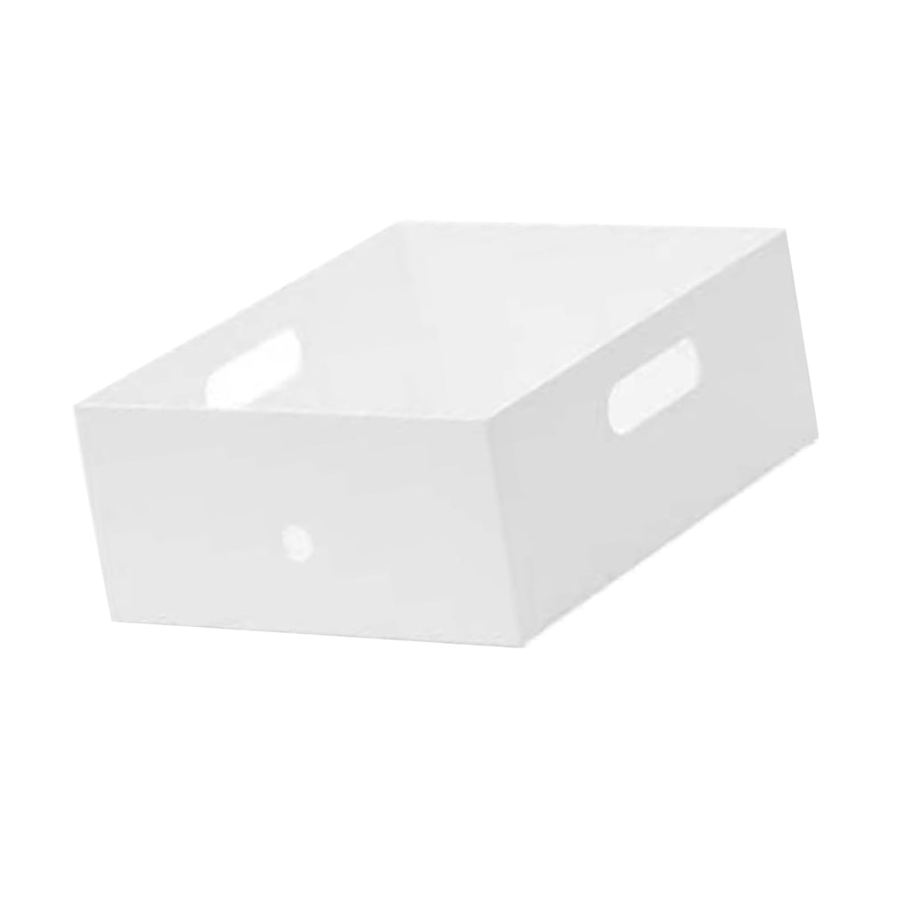 Cryfokt Datei-Organizer-Box, Dokumentenaufbewahrungsbehälter mit Zwei Griffen, Schreibtisch-Organizer-Box mit Griffen für die Organisation von Bürobedarf und Zuhause