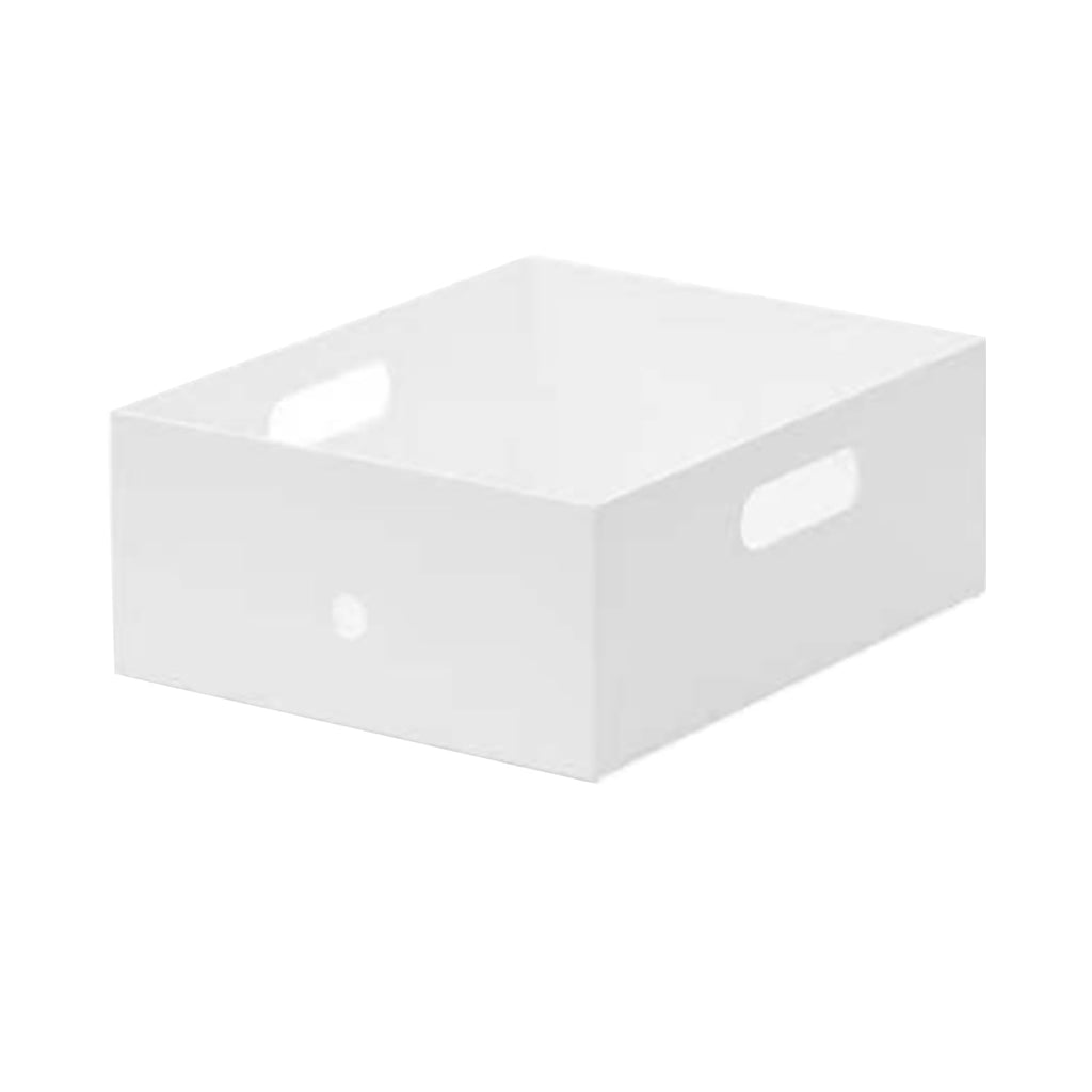 Cryfokt Datei-Organizer-Box, Dokumentenaufbewahrungsbehälter mit Zwei Griffen, Schreibtisch-Organizer-Box mit Griffen für die Organisation von Bürobedarf und Zuhause