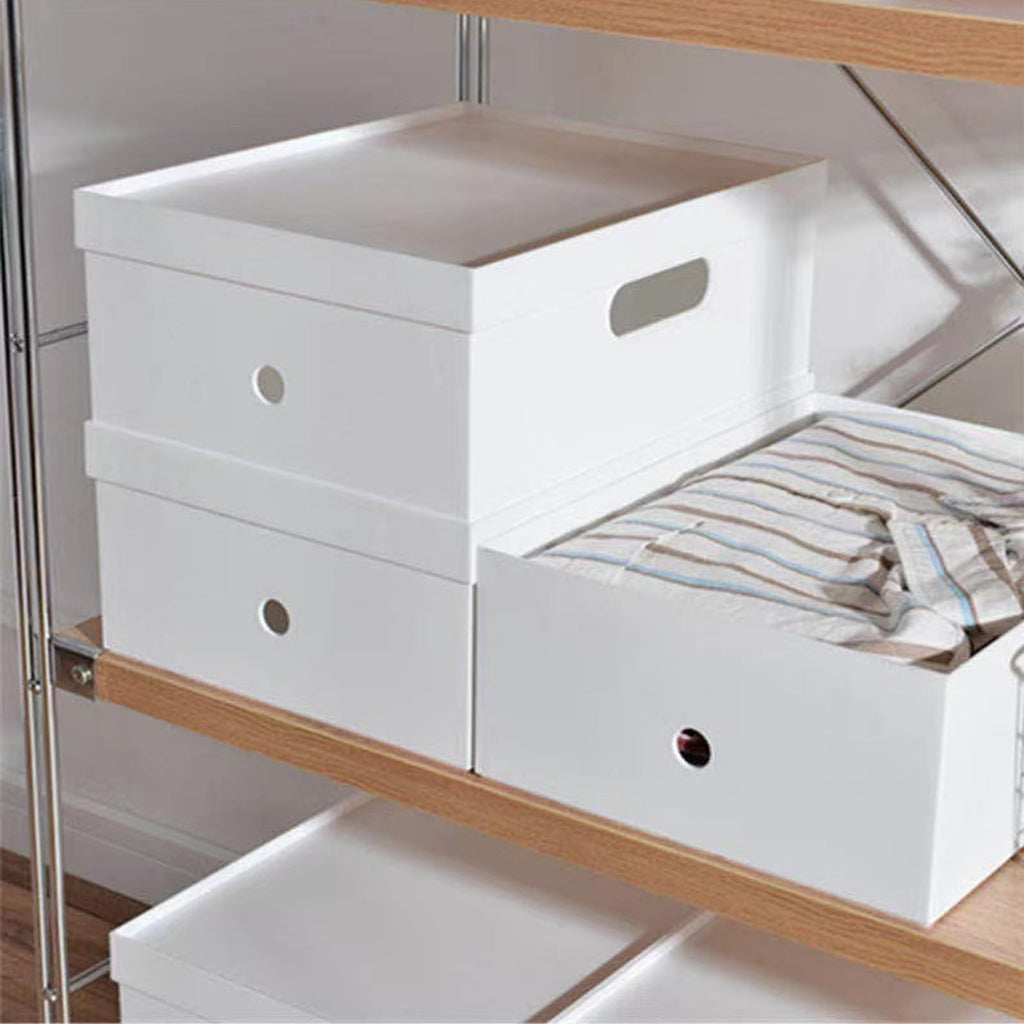 Cryfokt Datei-Organizer-Box, Dokumentenaufbewahrungsbehälter mit Zwei Griffen, Schreibtisch-Organizer-Box mit Griffen für die Organisation von Bürobedarf und Zuhause