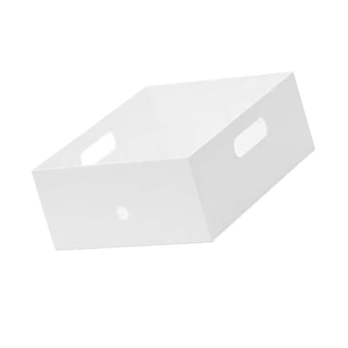 Cryfokt Datei-Organizer-Box, Dokumentenaufbewahrungsbehälter mit Zwei Griffen, Schreibtisch-Organizer-Box mit Griffen für die Organisation von Bürobedarf und Zuhause