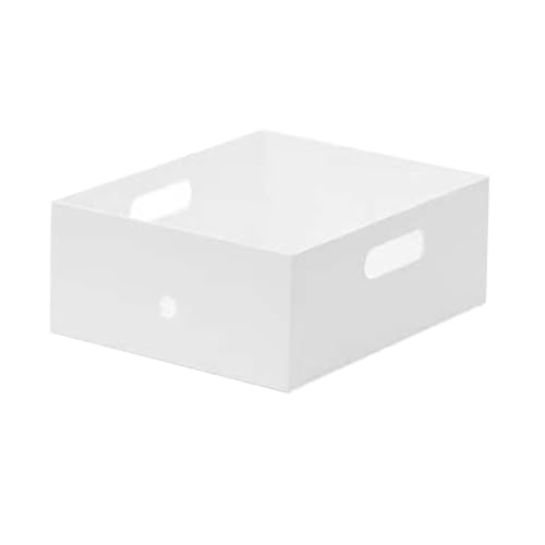 Cryfokt Datei-Organizer-Box, Dokumentenaufbewahrungsbehälter mit Zwei Griffen, Schreibtisch-Organizer-Box mit Griffen für die Organisation von Bürobedarf und Zuhause
