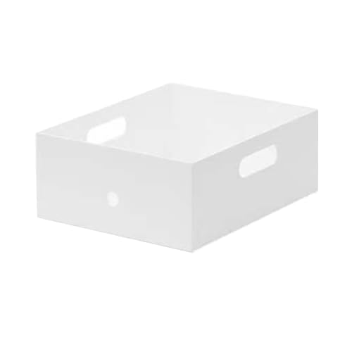 Cryfokt Datei-Organizer-Box, Dokumentenaufbewahrungsbehälter mit Zwei Griffen, Schreibtisch-Organizer-Box mit Griffen für die Organisation von Bürobedarf und Zuhause