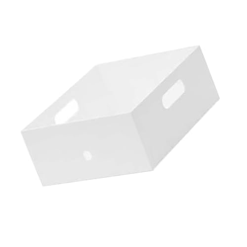 Cryfokt Datei-Organizer-Box, Dokumentenaufbewahrungsbehälter mit Zwei Griffen, Schreibtisch-Organizer-Box mit Griffen für die Organisation von Bürobedarf und Zuhause